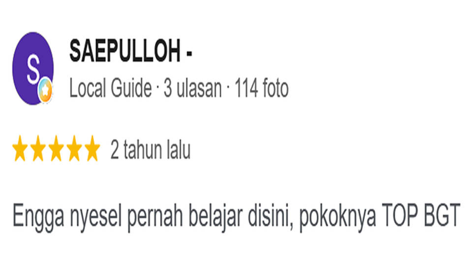 Review bintang 5 dari Saepulloh, Local Guide, untuk Kursus Ilmu Tenaga Dalam Modern dan Spiritual Modern di Jakarta Timur